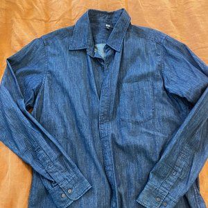 Uniqlo Denim Style Long Sleeve Button Down